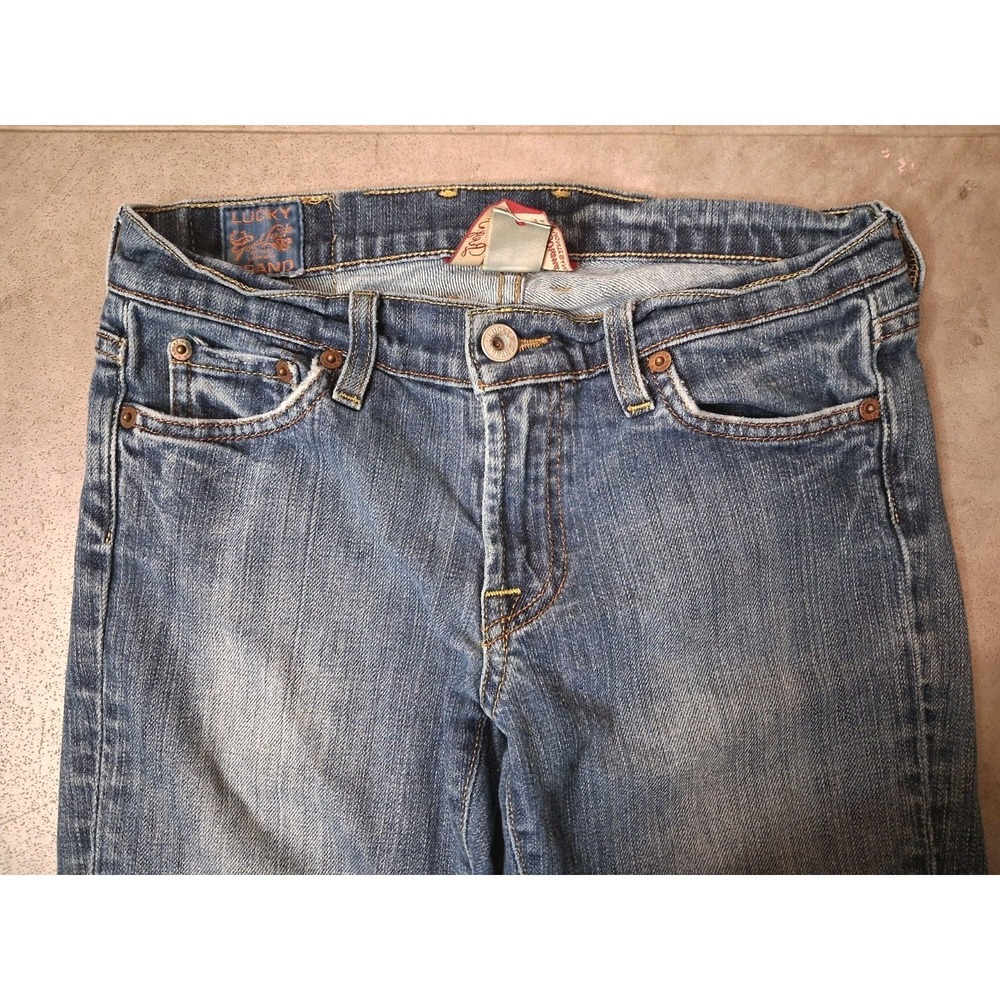 Lucky Brand Sundown Jean Size 2 Y2K Bootcut Flare Distressed - Picture 4 of 12